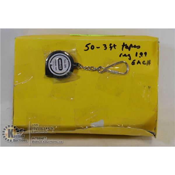 LOT OF 50 3FT TAPE MEASURE KEY CHAINS