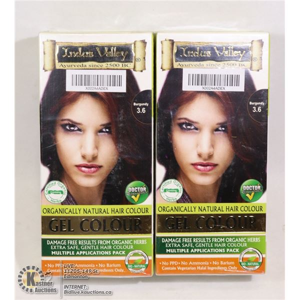 TWO BOXES OF INDUS VALLEY BURGUNDY ORGANICALLY