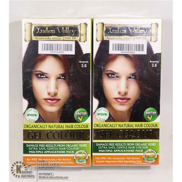 TWO BOXES OF INDUS VALLEY BURGUNDY ORGANICALLY