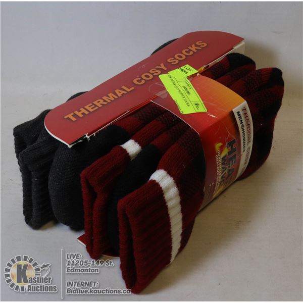 2PK MENS COZY SLIPPER SOCKS