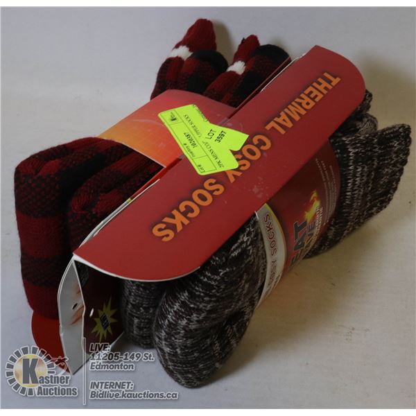 2PK MENS COZY SLIPPER SOCKS