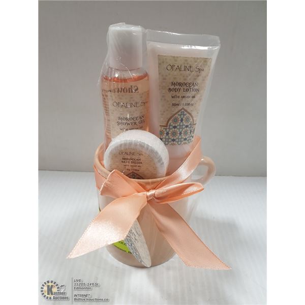 NEW 4PC OPALINE SPA MOROCCAN MIST BATH SET