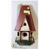 Image 1 : DECORATIVE WOODEN BIRD HOUSE-16-1/2"HIGH