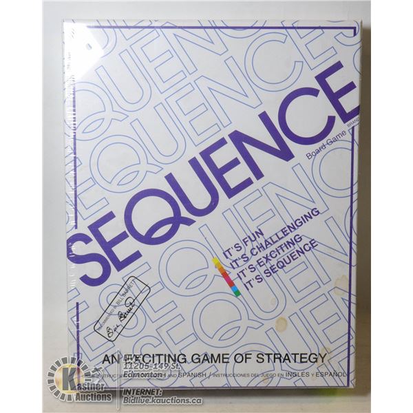 NEW SEQUENCE "A GAME OF STRATEGY" BOARD GAME