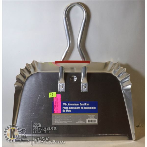 NEW 17" ALUMINUM DUST PAN