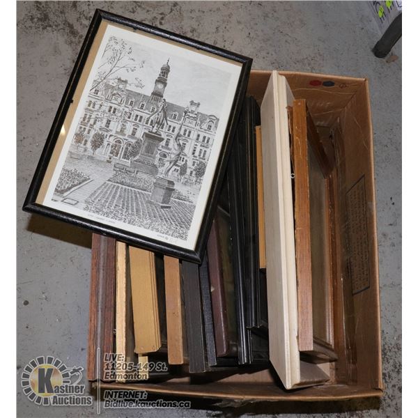 UNCLAIMED BOX OF ANTIQUE PICTURES