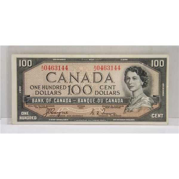 1954 CANADIAN $100 DEVILS FACE NOTE