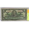 Image 1 : 1937 CANADIAN $1 BILL