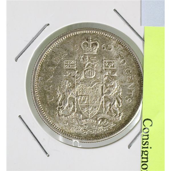 1965 SILVER CANADIAN HALF DOLLAR
