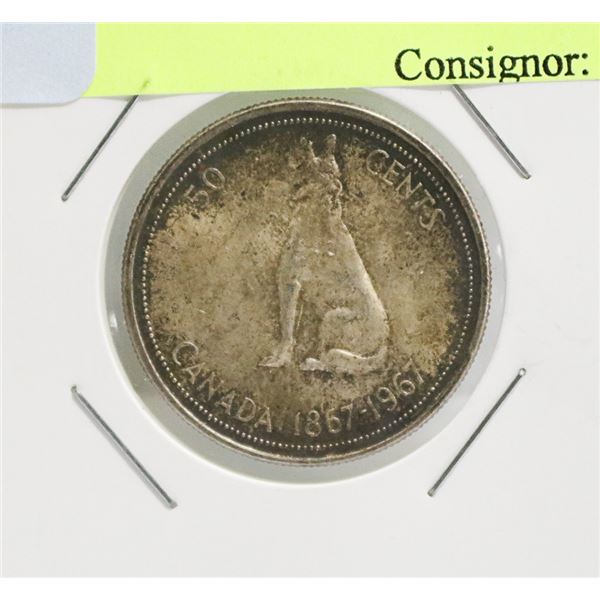 1967 SILVER CENTENNIAL 50 CENT PIECE