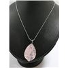 Image 1 : ROSE QUARTZ STONE TREE OF LIFE NECKLACE STAMPED