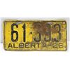 Image 1 : ANTIQUE 1926 ALBERTA LICENSE PLATE AUTHENTIC