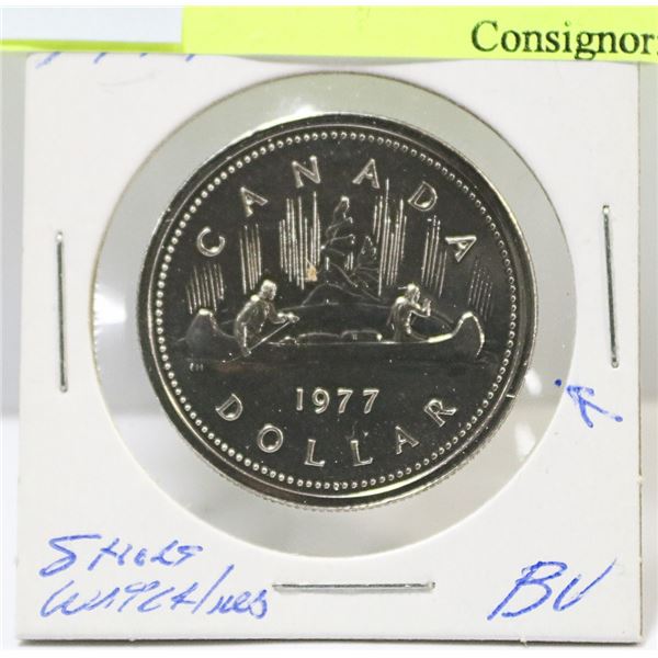 SCARCE GEM UNC 1977 SHORT WATERLINES CANADIAN 1