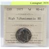 Image 1 : 1977 CANADIAN 5 CENT HIGH 7 COIN CERT ICCS MS 67