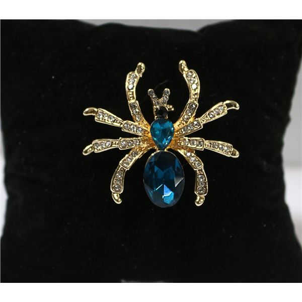 SPIDER RHINESTONE BROOCH