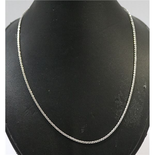 SOLID .925 SILVER ITALIAN FANCY TWIST LINK CHAIN