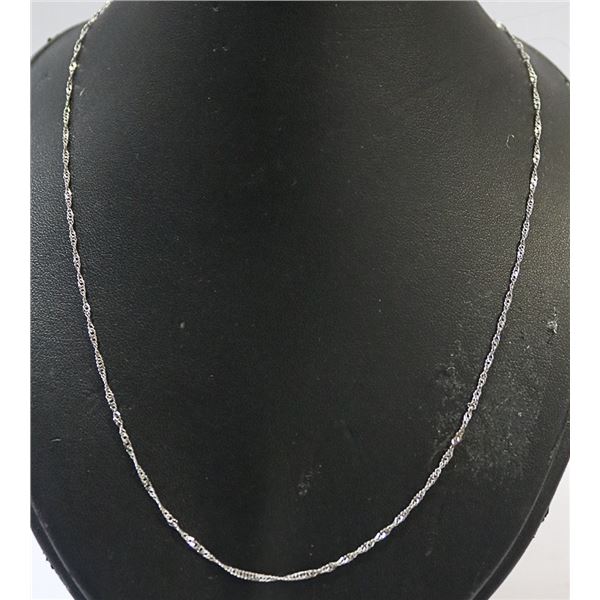 .925 SOLID SILVER FINE TWIST LINK CHAIN 20"