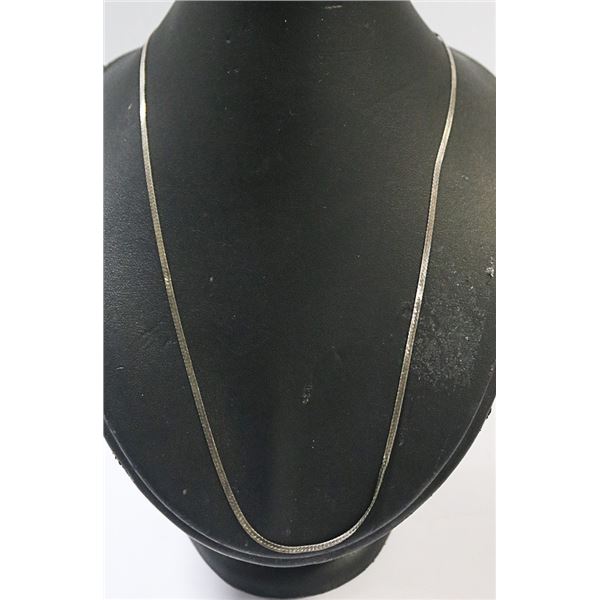 SOLID .925 SILVER ITALIAN WHEAT LINK CHAIN 24"