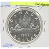 Image 1 : BU 1963 CANADIAN QEII SILVER $1 DOLLAR COIN