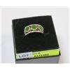 Image 1 : VINTAGE .925 SILVER & JADE RING SZ 6