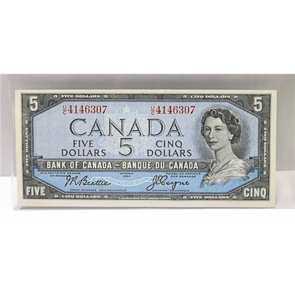 1954 BANK OF CANADA $5 NOTE