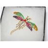 Image 1 : DRAGONFLY RHINESTONE BROOCH