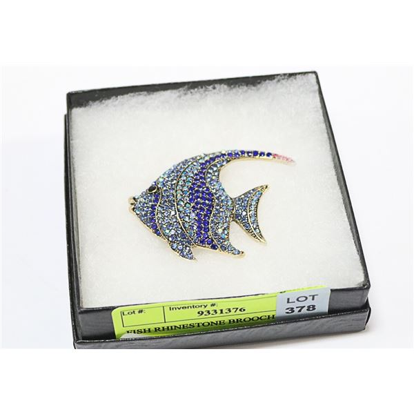 FISH RHINESTONE BROOCH