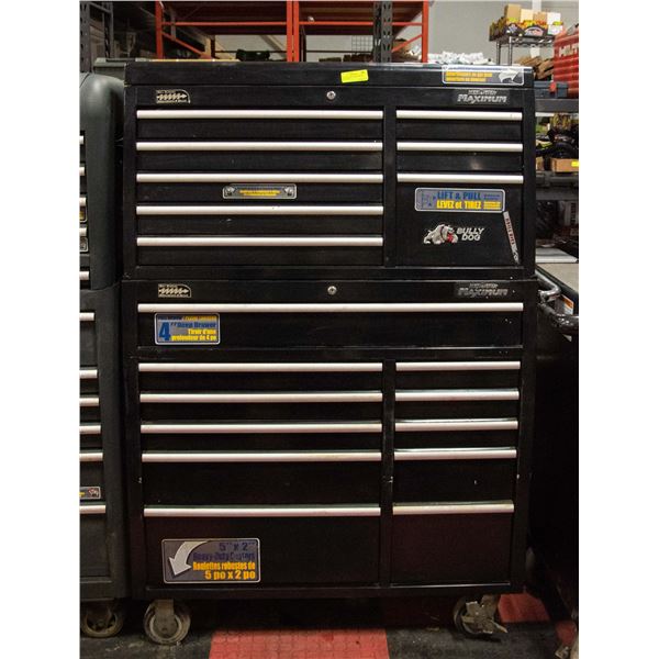 **LOCKS DRILLED OUT**MASTERCRAFT MAXIMUM TOOL BOX STACK