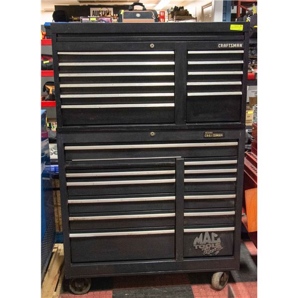 **LOCKS DRILLED OUT**SEARS CRAFTSMAN TOOL BOX STACK