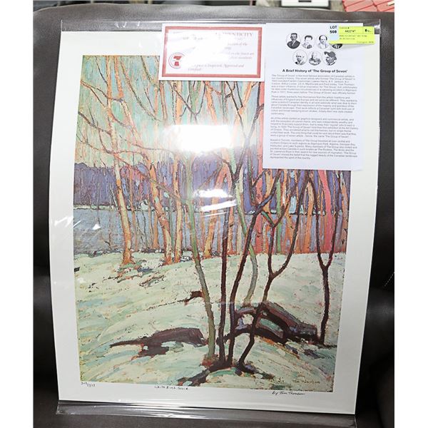 "WHITE BIRCH GROVE" BY TOM THOMSON WITH COA