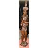 Image 1 : VINTAGE HAND CARVED CIGAR STORE STATUE 33" TALL