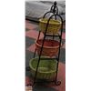Image 1 : METAL & GLASS 3 SHELF STAND 33" TALL & 15" WIDE AT