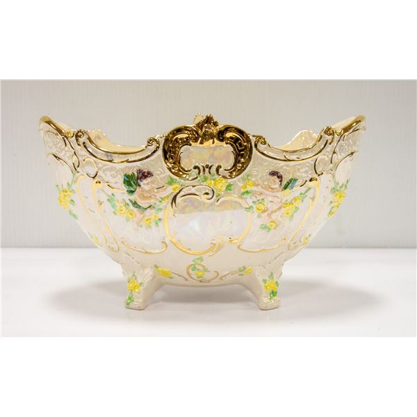 IRIDESCENT LARGE CHERUB FRUIT BOWL
