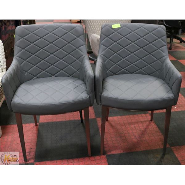 LOT OF 2 SHOWHOME GREY CHAIRS