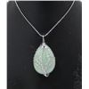 Image 1 : JADE STONE TREE OF LIFE NECKLACE STAMPED 925
