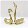 Image 1 : VINTAGE BRASS SWANS