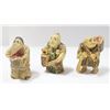 Image 1 : VINTAGE THREE NATSUKE HAND PAINTED FIGURINES
