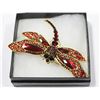 Image 1 : LARGE DRAGONFLY RHINESTONE BROOCH