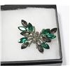 Image 1 : ELEGANT LADIES MARQUIS CUT RHINESTONE BROOCH
