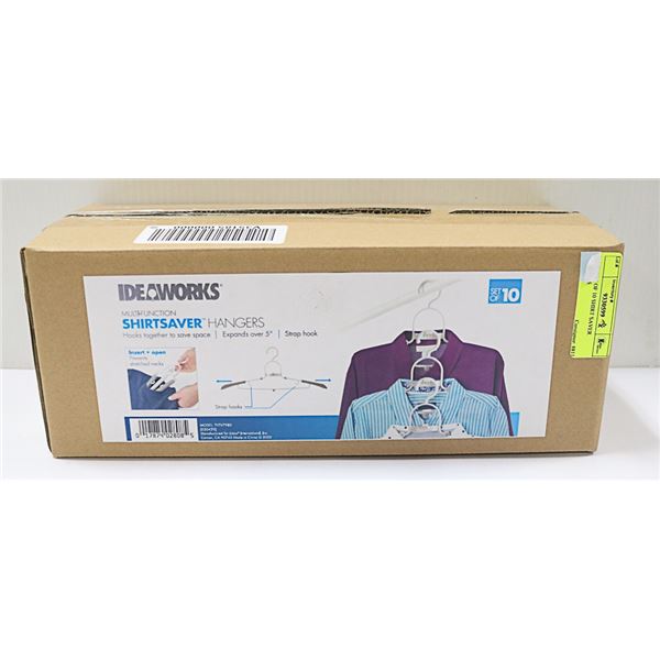 NEW SET OF 10 SHIRT SAVER HANGERS