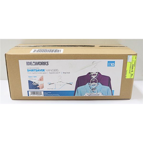 NEW SET OF 10 SHIRT SAVER HANGERS