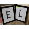 Image 1 : 2 SHOWHOME FRAMED LETTERS L AND E