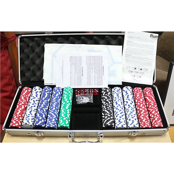 LARGE POKER SET WITH LOCKING HARD CASE, COMES