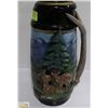 Image 3 : CERAMIC DECOATIVE BEER STEIN WITH DEER. 19" TALL