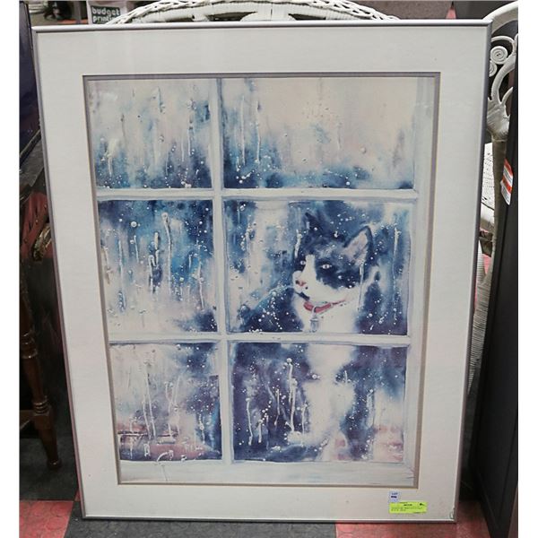 FRAMED ART PRINT"LET IT FALL" 26" X 34"- ARTIST