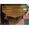 Image 1 : ANTIQUE WALNUT WOOD HALF MOON TABLE 24" TALL
