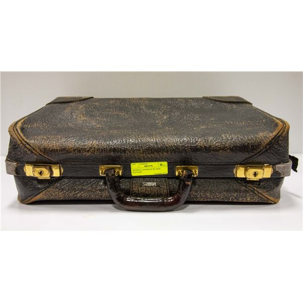 VINTAGE LANGMUIR PIG SKIN SUITCASE