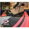Image 1 : NEW STEEL-TOED SAFETY BOOTS - BROWN - MENS 7
