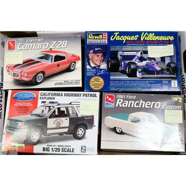 VINTAGE PARTLY BUILT OR INCOMPLETE MODEL KITS