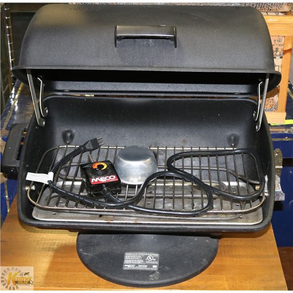 MECO ELECTRIC PORTABLE BAR-B-Q, ACCESSORIES INSIDE